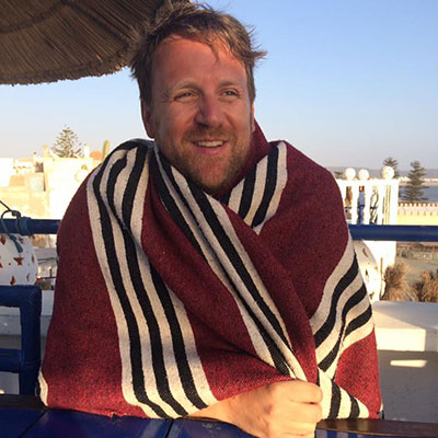 AACC professor, Forrest Caskey, at the beach.