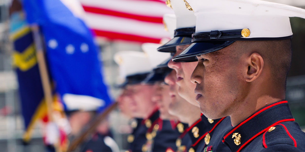 Military Soldiers in Dress Uniforms